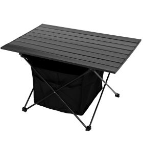Portable Folding Aluminum Alloy Table with High-Capacity Storage