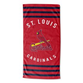 Cardinals OFFICIAL MLB "Stripes" Beach Towel; 30" x 60"
