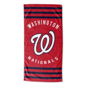 Nationals OFFICIAL MLB "Stripes" Beach Towel; 30" x 60"