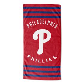 Phillies OFFICIAL MLB "Stripes" Beach Towel; 30" x 60"