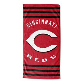 Reds OFFICIAL MLB "Stripes" Beach Towel; 30" x 60"