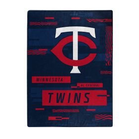 TWINS OFFICIAL MLB "Digitize" Raschel Throw Blanket; 60" x 80"