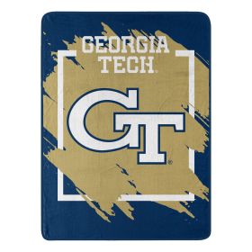 GEORGIA TECH OFFICIAL NCAA "Dimensional" Micro Raschel Throw Blanket; 46" x 60"
