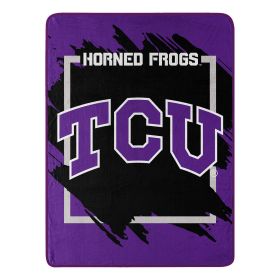 TCU OFFICIAL NCAA "Halftone" Micro Raschel Throw Blanket; 46" x 60"