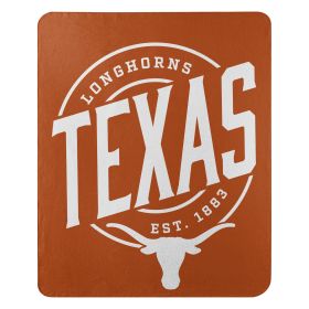 Texas OFFICIAL NCAA "Campaign" Fleece Throw Blanket; 50" x 60"
