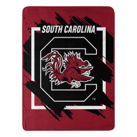 SOUTH CAROLINA OFFICIAL NCAA "Halftone" Micro Raschel Throw Blanket; 46" x 60"