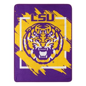 LSU OFFICIAL NCAA "Halftone" Micro Raschel Throw Blanket; 46" x 60"