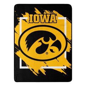 IOWA OFFICIAL NCAA "Dimensional" Micro Raschel Throw Blanket; 46" x 60"