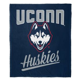 University of Connecticut Huskies Official NCAA "Alumni" Silk Touch Throw Blanket; 50" x 60"