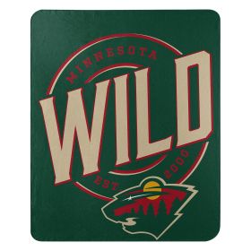 Wild OFFICIAL NHL "Campaign" Fleece Throw Blanket; 50" x 60"