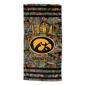Iowa OFFICIAL NCAA Realtree "Stripes" Beach Towel; 30" x 60"