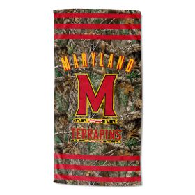 Maryland OFFICIAL NCAA Realtree "Stripes" Beach Towel; 30" x 60"