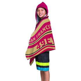 San Francisco 49ers - Juvy Hooded Towel, 22"X51"