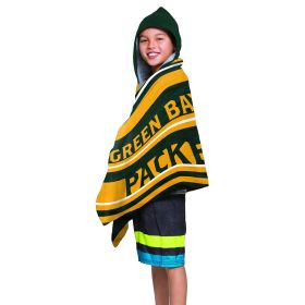 Green Bay Packers - Juvy Hooded Towel, 22" X 51"