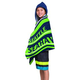 Seattle Seahawks - Juvy Hooded Towel, 22" X 51"