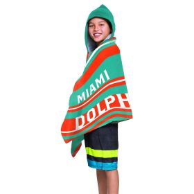 Miami Dolphins - Juvy Hooded Towel, 22"X51"