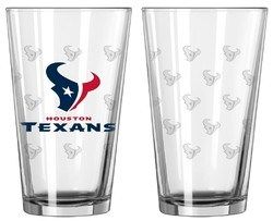 Houston Texans Satin Etch Pint Glass Set