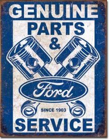 Tin Sign Ford Service - Pistons