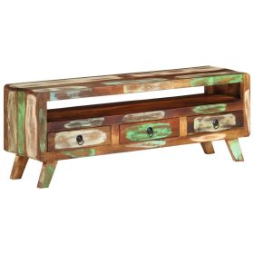 TV Stand Multicolor 43.3"x11.8"x15.7" Solid Wood Reclaimed