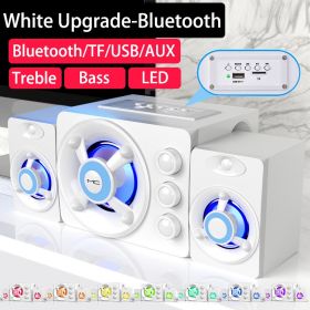 Computer Combination Speakers (Color: White BT Upgrade, Ships From: China)