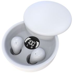 Slider Bluetooth headset super small mini sleep headset new 5.4 in-ear (Color: White)