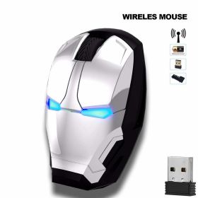 Wireless Mouse Iron Man (Color: SILVER)