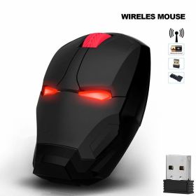 Wireless Mouse Iron Man (Color: Black)