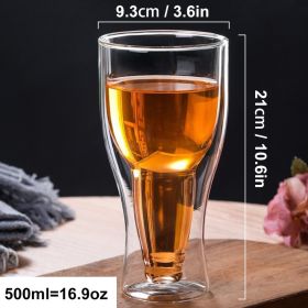 Creative Double Wall Beer Mug (Color: 500ML, Capacity: others)