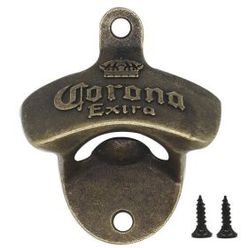 Wall Mounted Vintage Bottle Opener Retro Beer Opener (Color: A, Ships From: China)